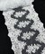 White Embroidered Lace Table Runner by the Yard, 20" Wide Sequin Mesh Lace Trim with Scalloped Edges